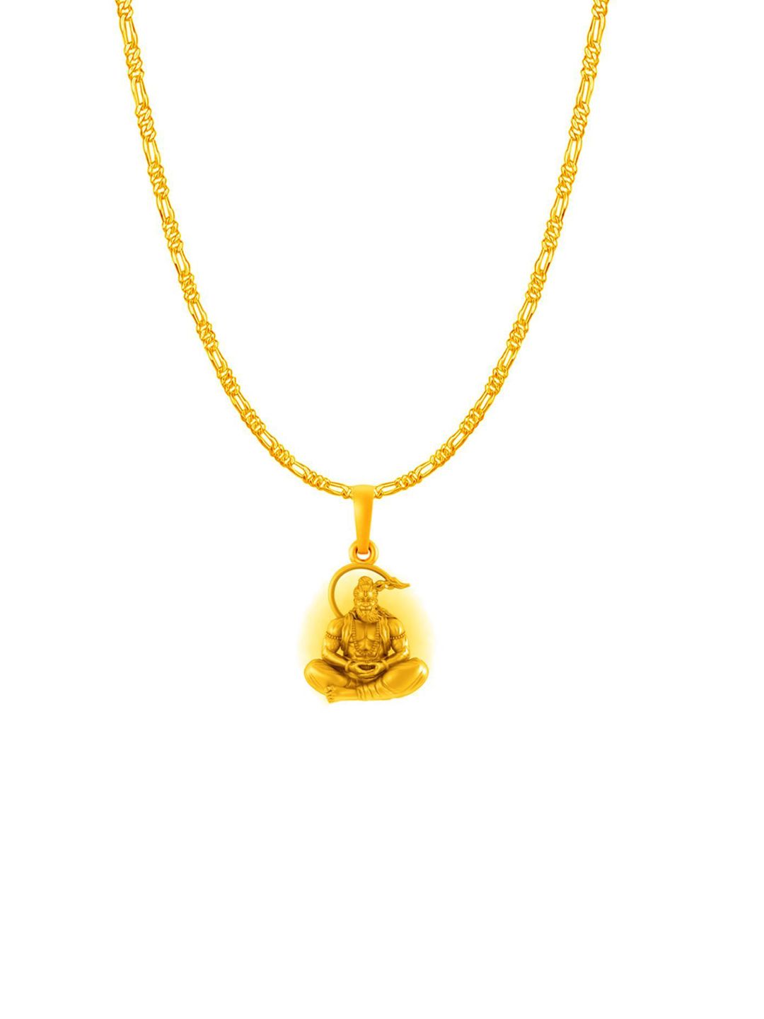 AKSHAT SAPPHIRE 92.5 Silver 22KT Gold-Plated Hanuman ji Pendants With Chains-picture-32