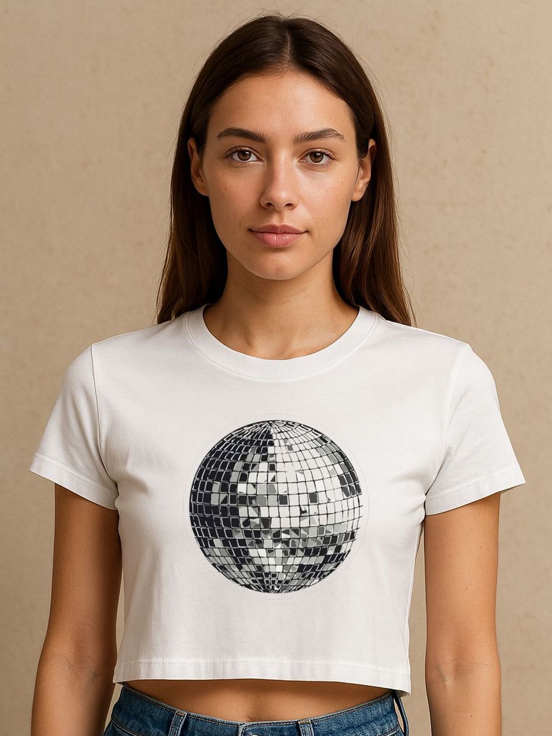 Art By Ritik Women Mirror Ball Crop Tshirt-picture-22