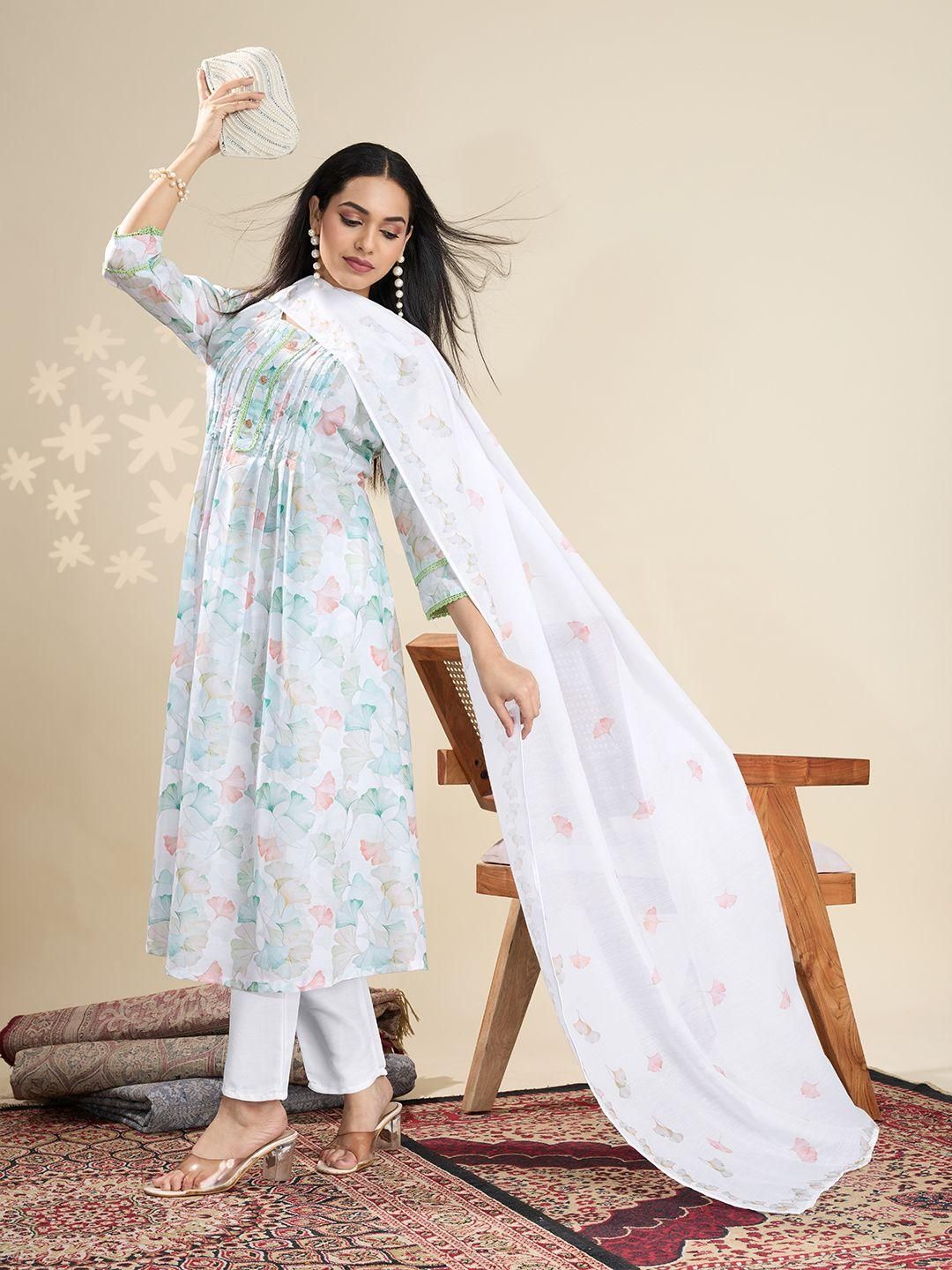 KALINI Women Printed A-Line Kurta Set