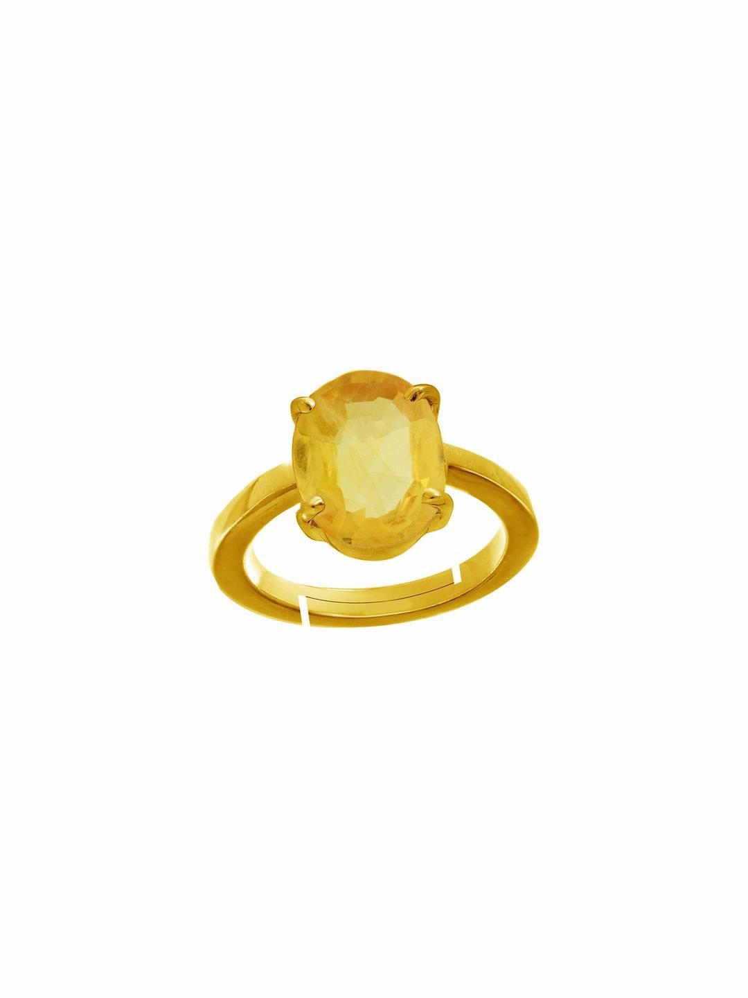 Sidharth Gems 7.25 Ratti 6.00 KT Yellow Sapphire Pukhraj Ring-picture-33