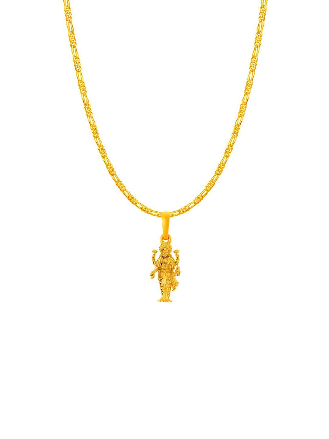 AKSHAT SAPPHIRE Men Gold-Plated Oval Pendants with Chains-image-31