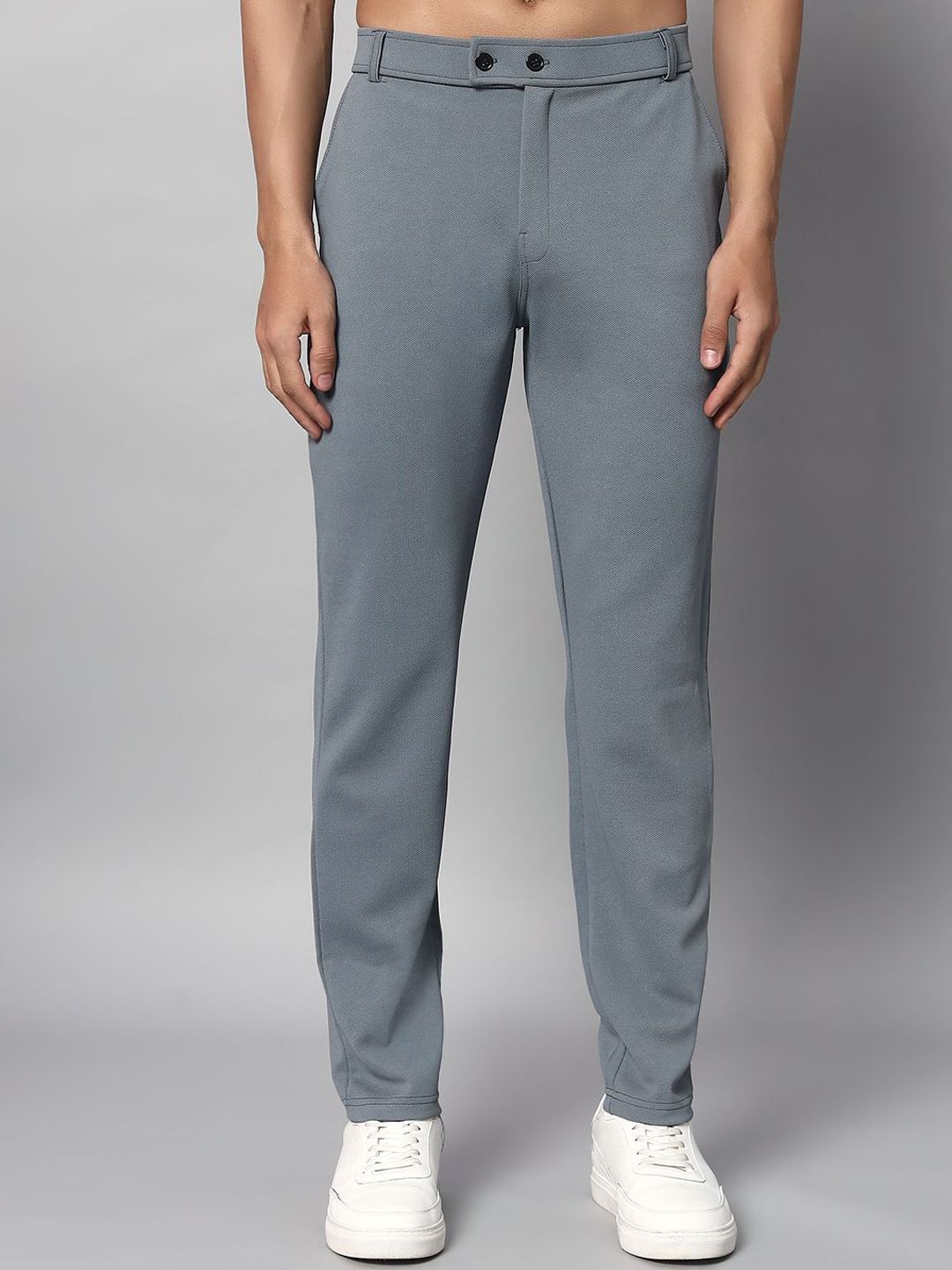 VOGAAN Men Solid Comfort Slim Fit Trousers-image-43