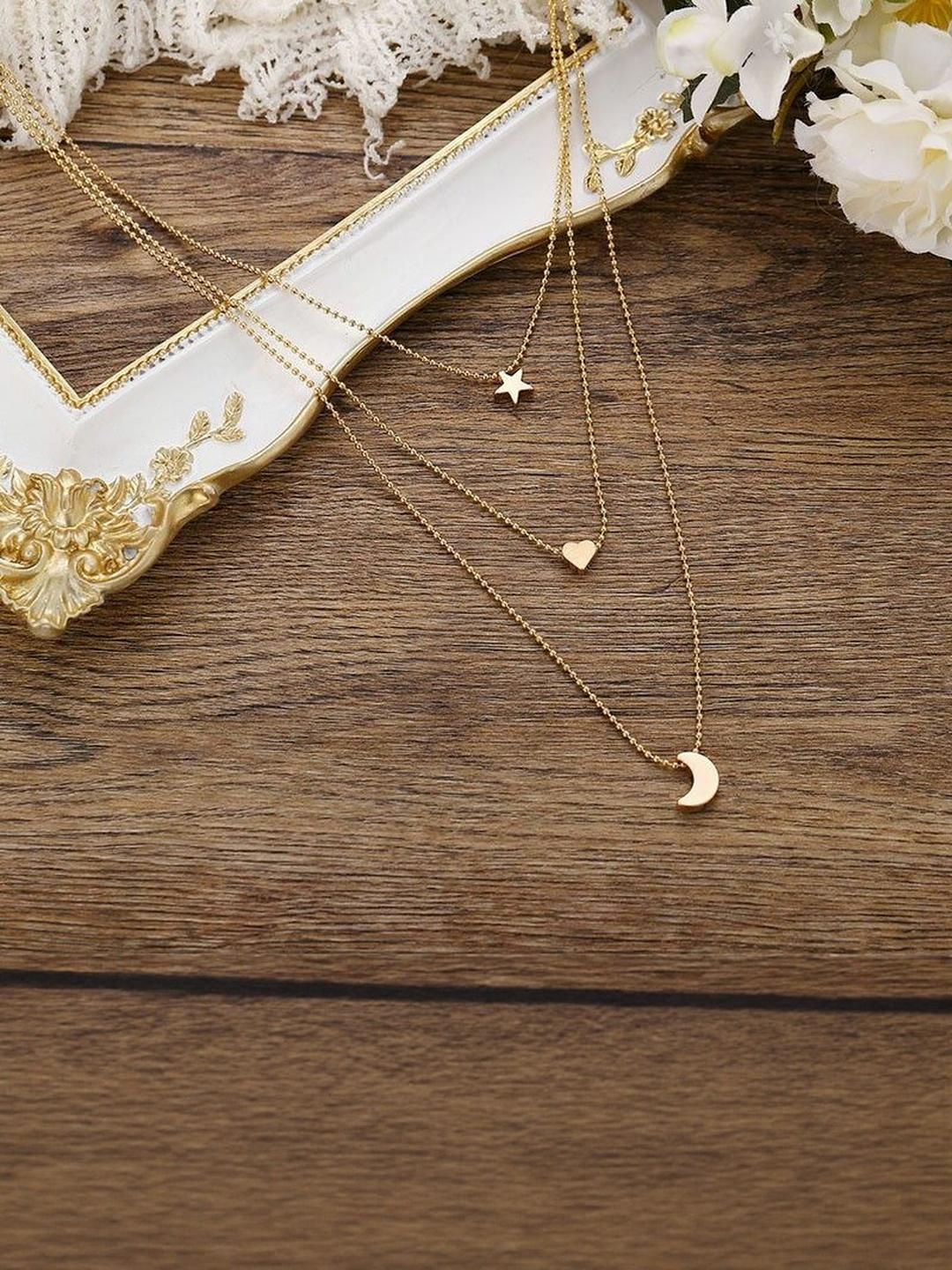 Arzonai Gold-Toned Stainless Steel Necklace-picture-15