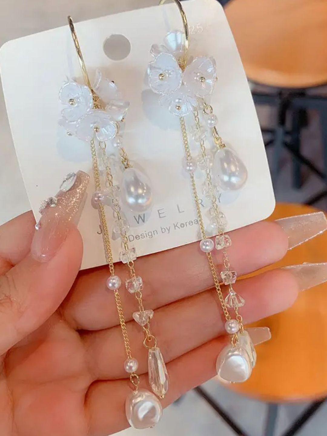 Estailo fashion Artificial Beads Beaded Drop Earrings-picture-33