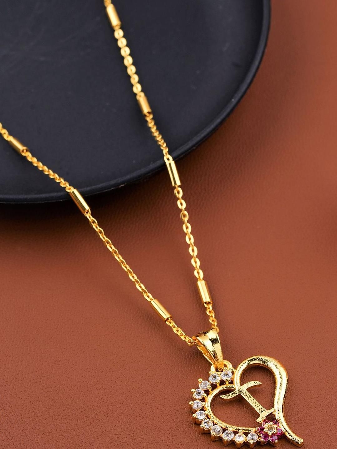 CLONEO T Letter Alphabet Pendant with Chain-picture-37