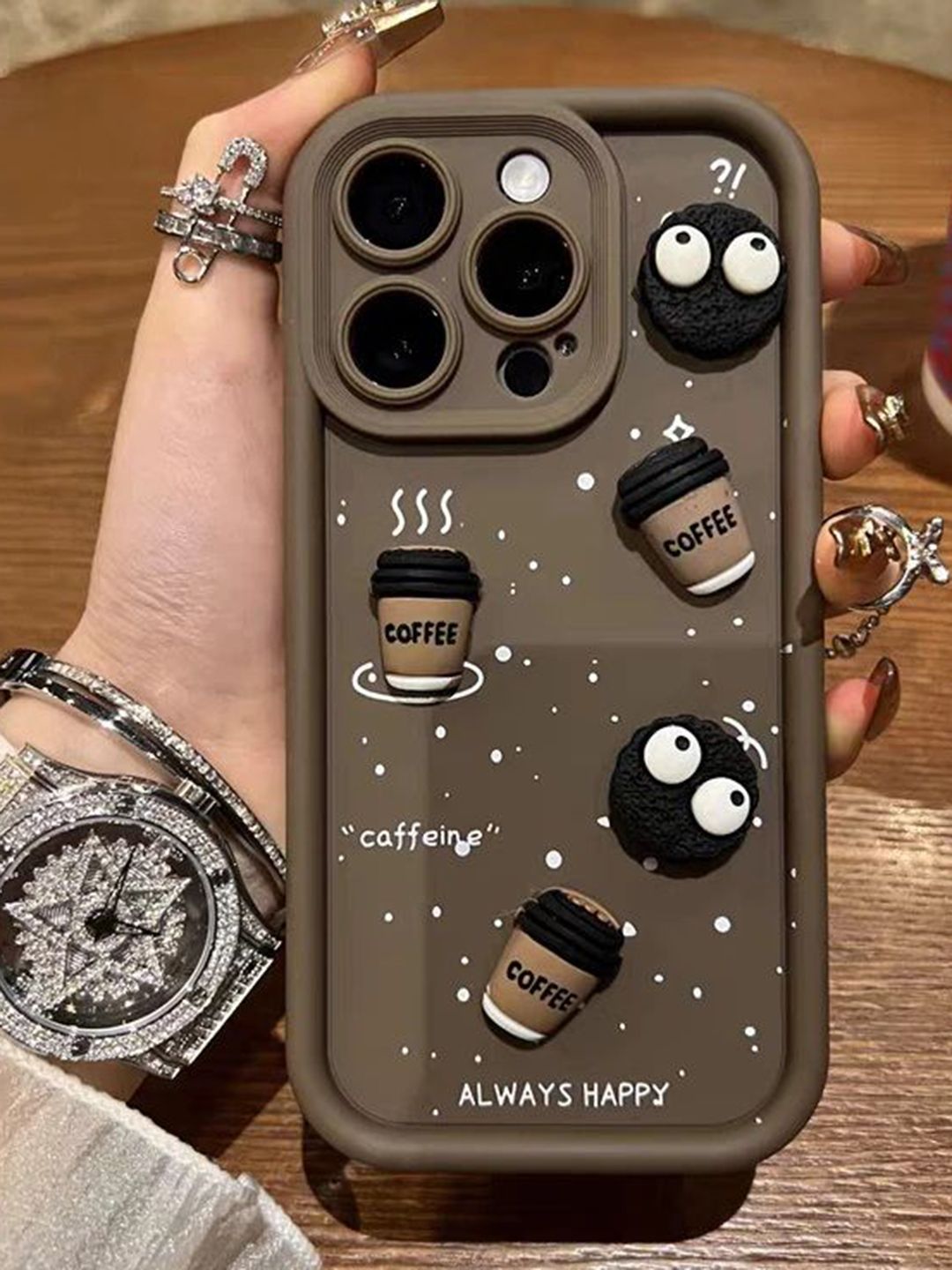 CASE CREATION Women Cartoon Characters 3D Ball Coffee Milk Lovers iPhone 14 Plus Back Case-image-26