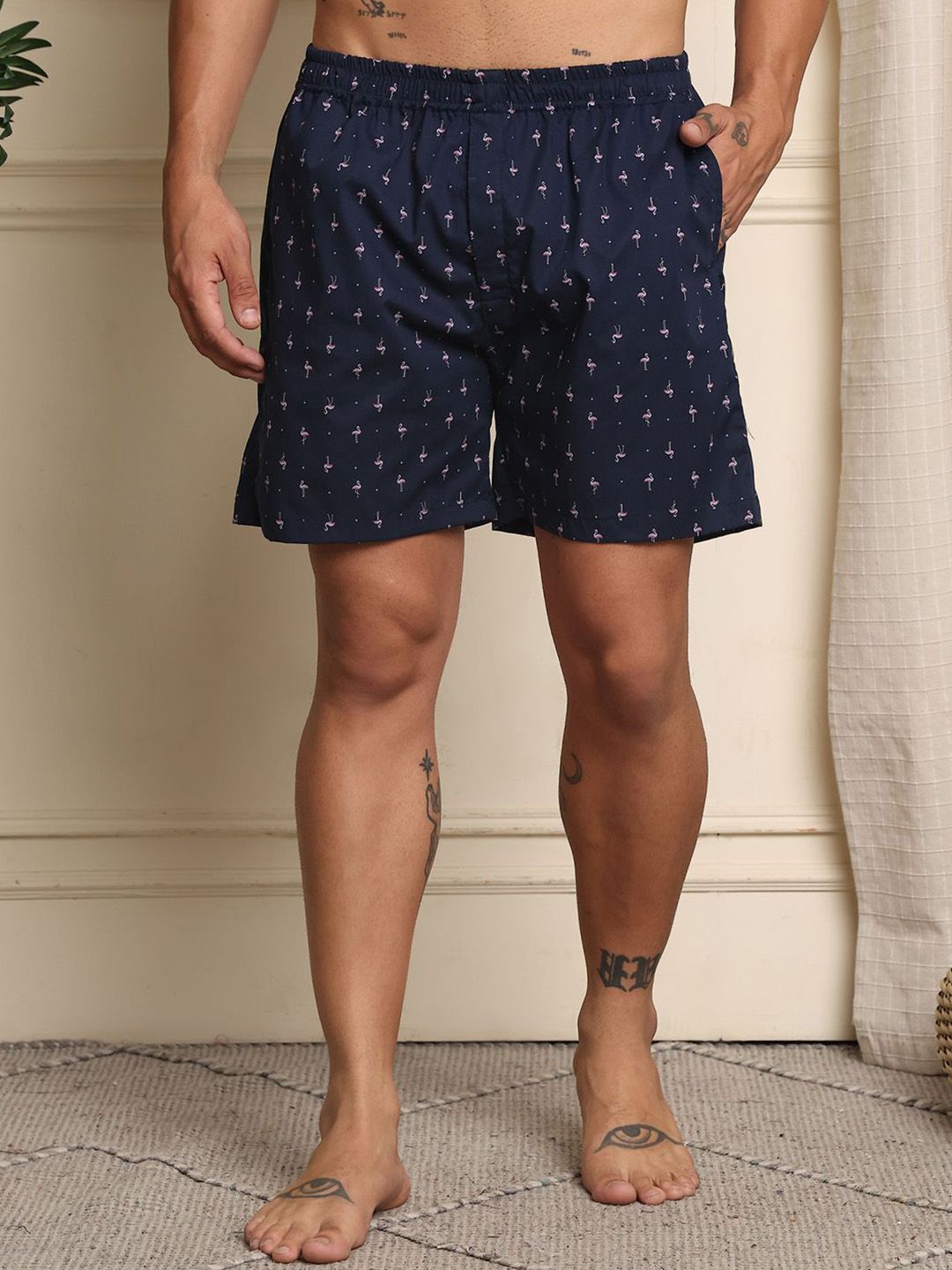 Mast & Harbour Printed Cotton Boxer -B15-S-picture-50