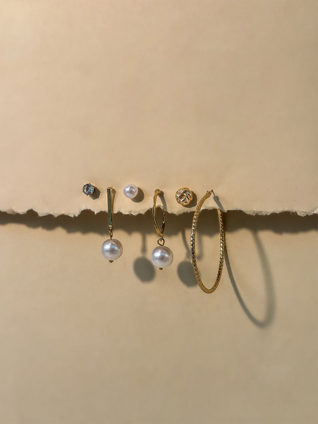 NAMAN ARTS Set Of 6 Circular Artificial Stones Studded Shaped Studs-picture-36