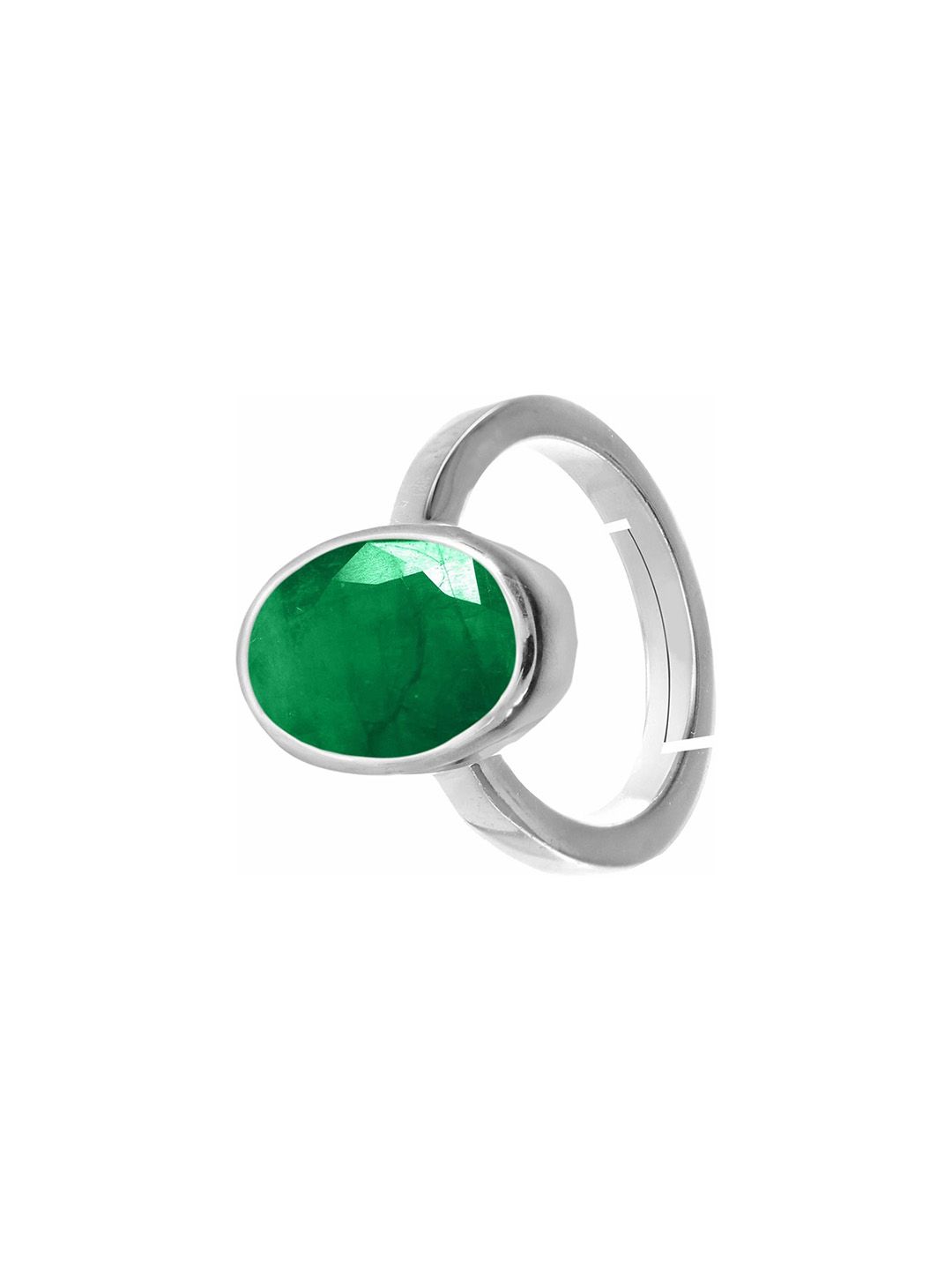 Sidharth Gems Silver Plated 9.25 Ratti 8.00 KT Emerald Panna Gemstone Studded Finger Ring-picture-47