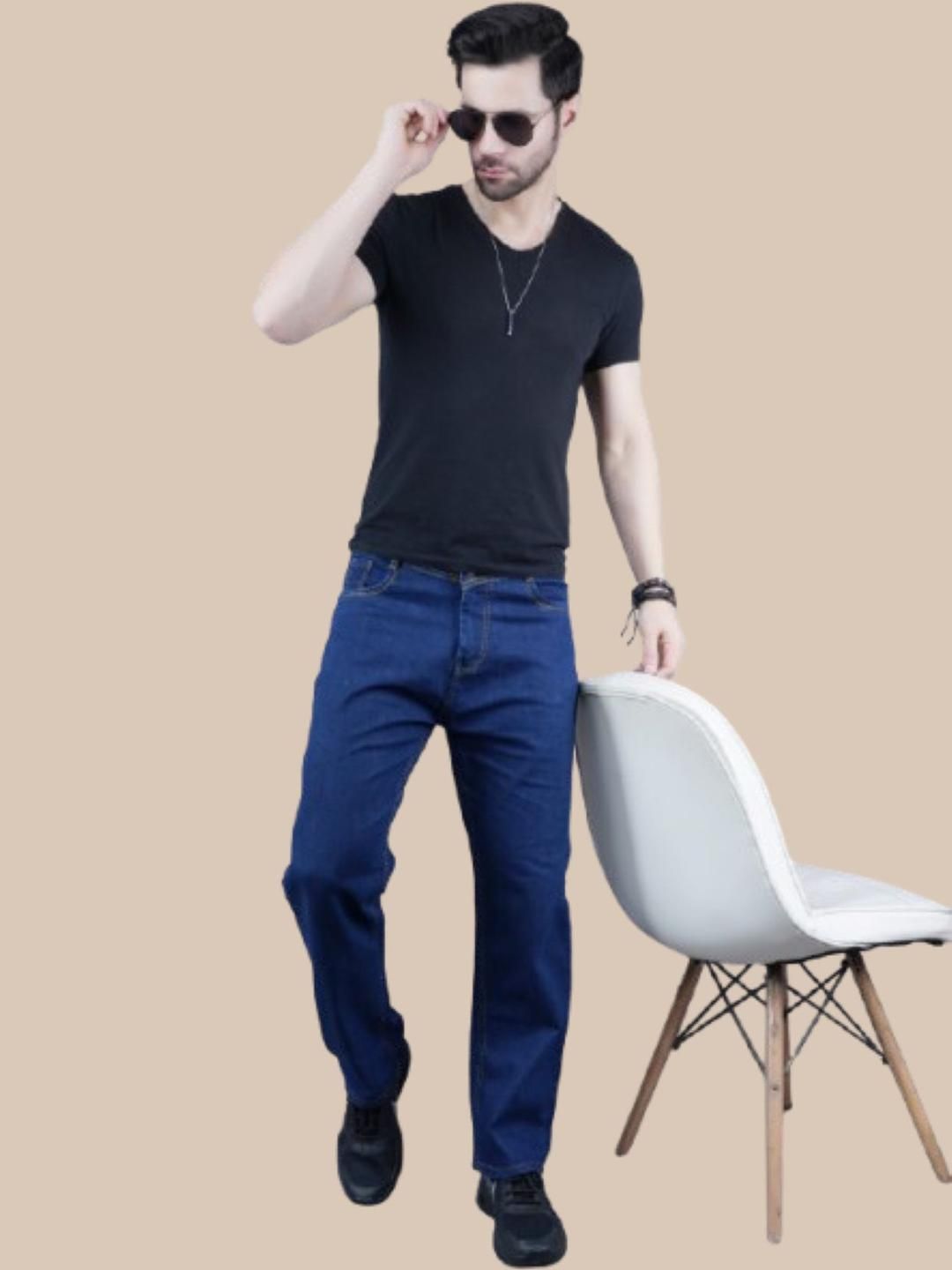 SZN Men Classic Boyfriend Fit Mid-Rise Stretchable Jeans-picture-30