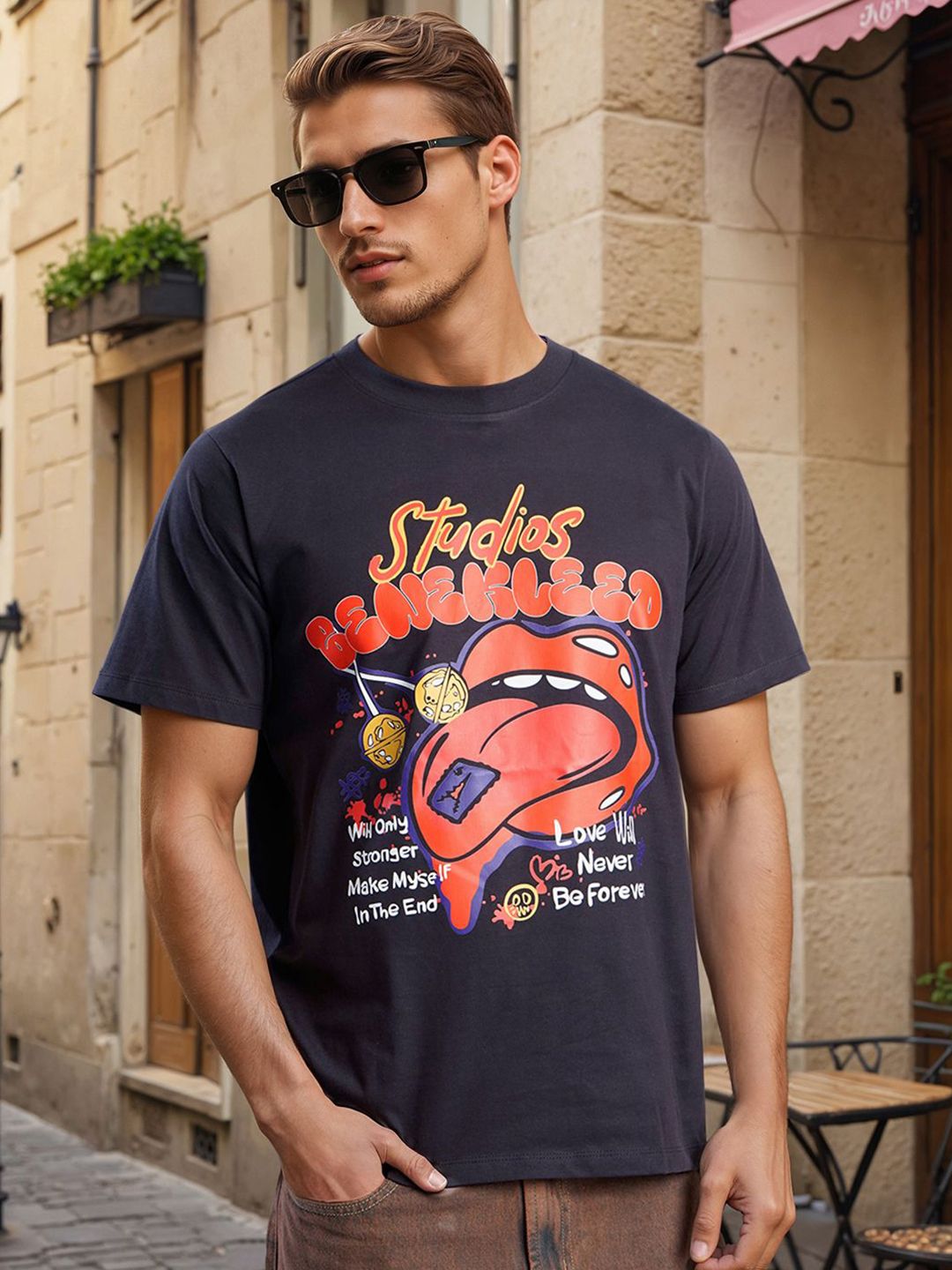 Bene Kleed Men Graphic Printed Regular Fit T-shirt-picture-37