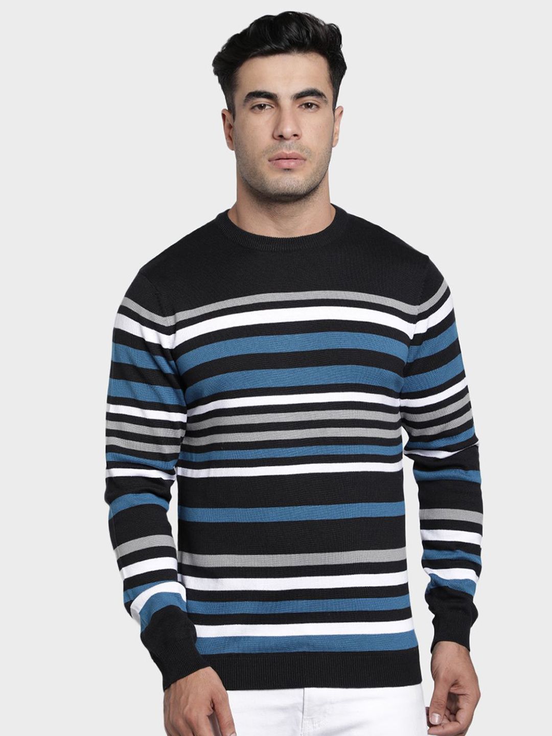 Red Tape Men Striped Pullover-picture-24