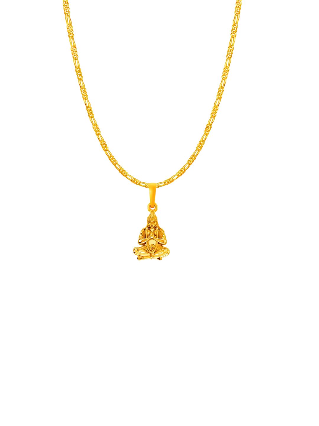 AKSHAT SAPPHIRE 92.5 Silver 22KT Gold-Plated Hanuman ji Pendants With Chains-picture-43