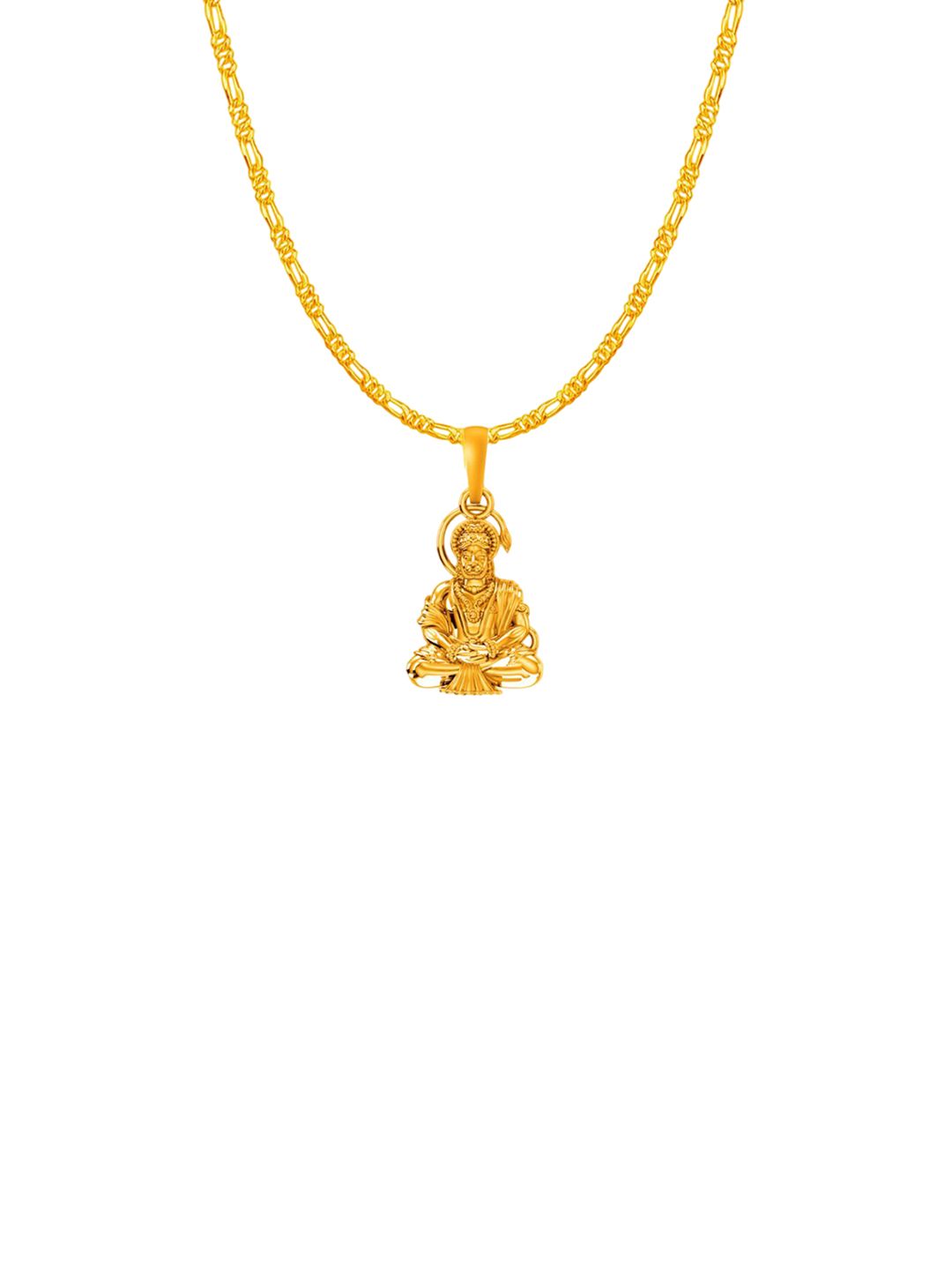 AKSHAT SAPPHIRE 22KT Gold-Plated Triangular Pendants with Chains-picture-42