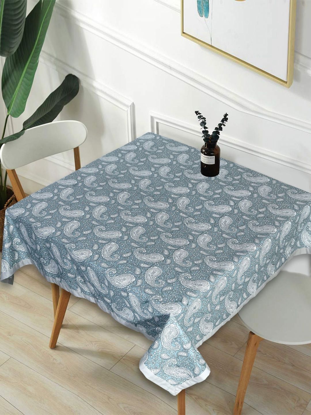 Texstylers Brown Anti-Slip Cotton 2-Seater Table Cover-picture-40