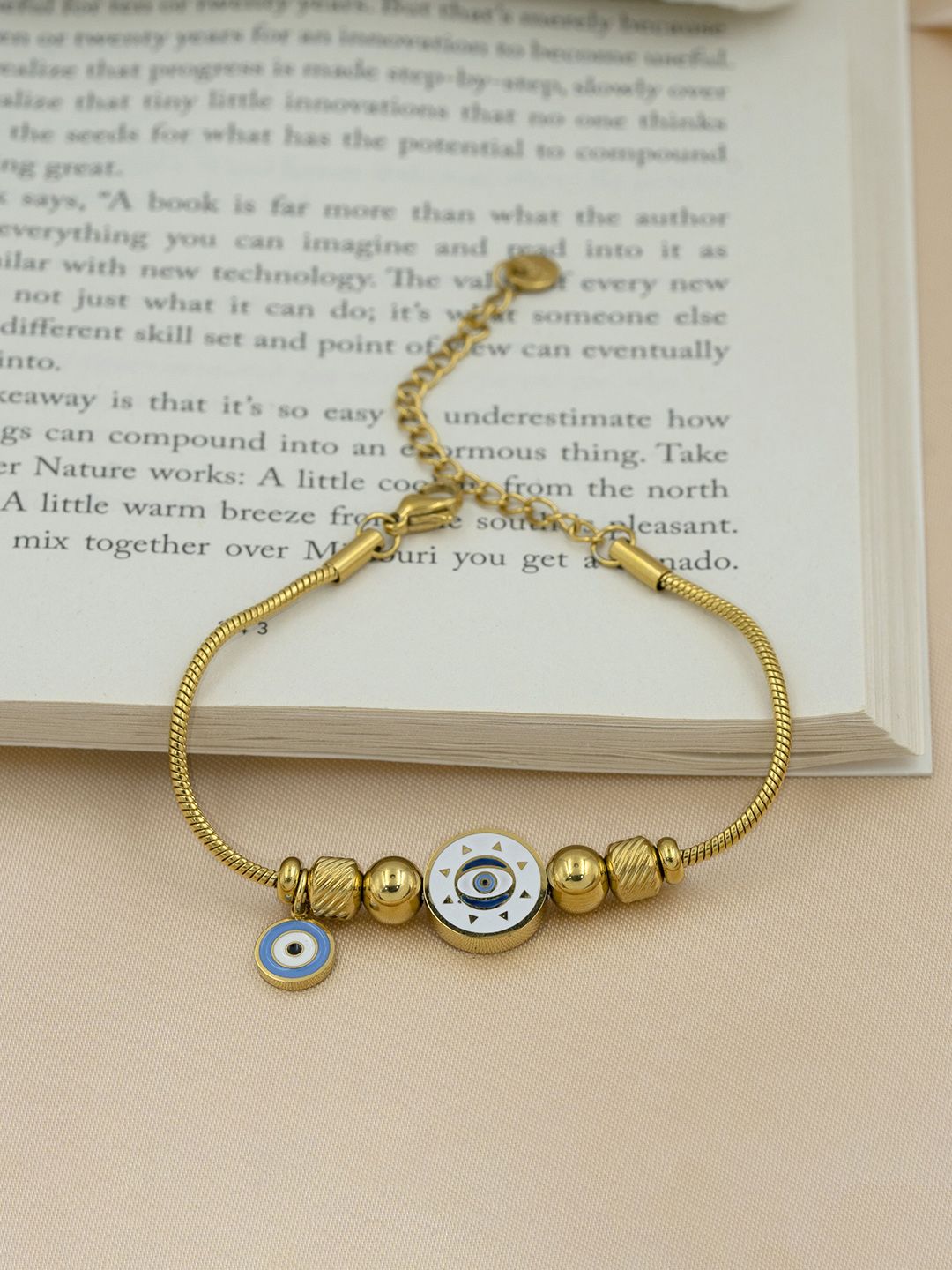 ARTKLIM Women American Diamond Gold-Plated Charm Bracelet-picture-23