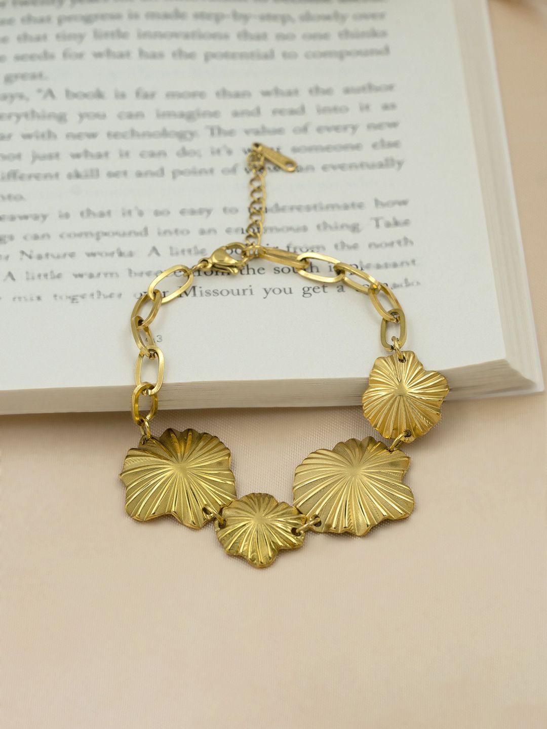 ARTKLIM Women American Diamond Gold-Plated Charm Bracelet-picture-27