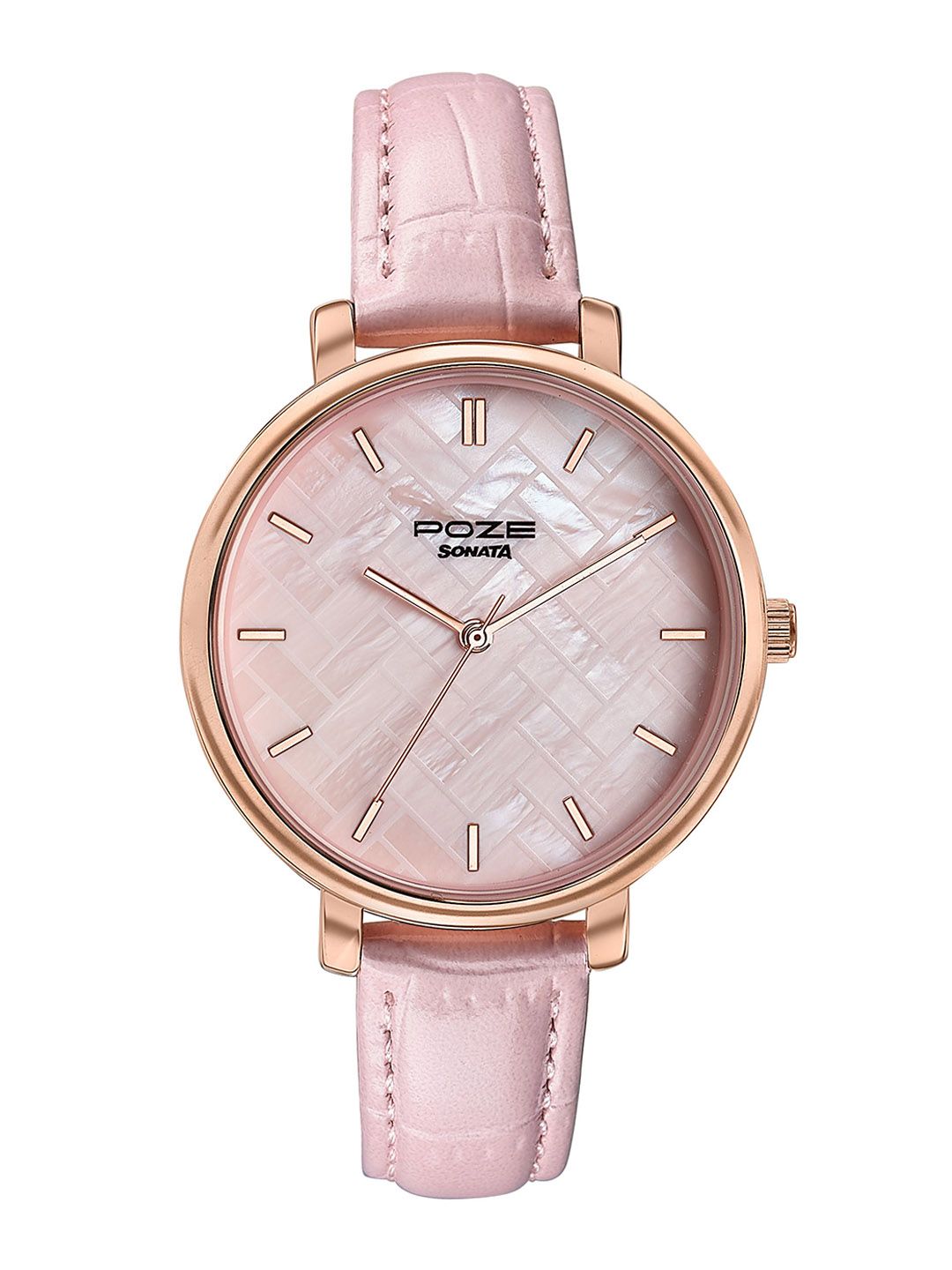 Sonata Women Dial & Leather Textured Straps Analogue Watch SP80119WL02-image-24