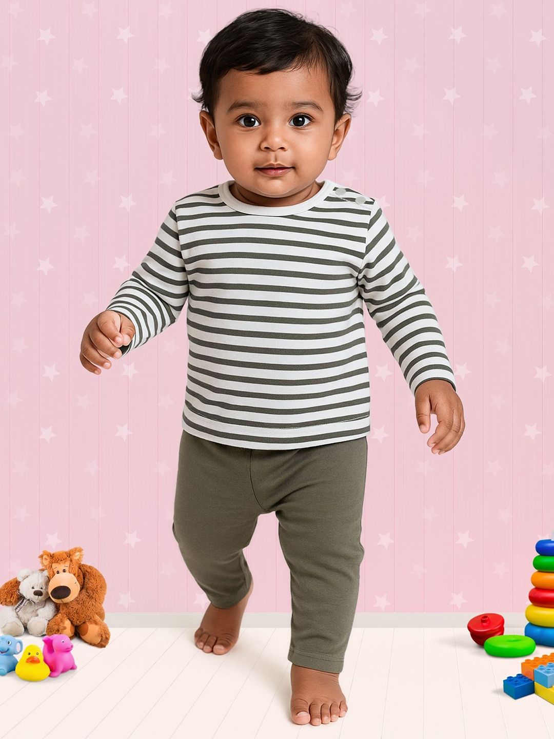 Nuego Boys Striped T-shirt with Trousers-picture-10