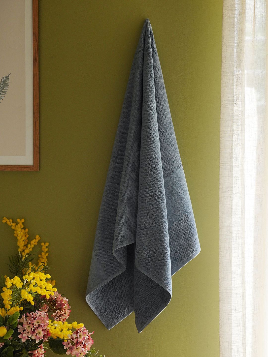 Pure Home and Living Blue Cotton 600 GSM Bath Towel-picture-32