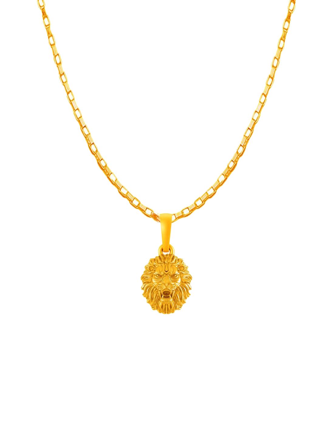 AKSHAT SAPPHIRE Men Gold-Plated Animal Shaped Pendants with Chains-picture-8