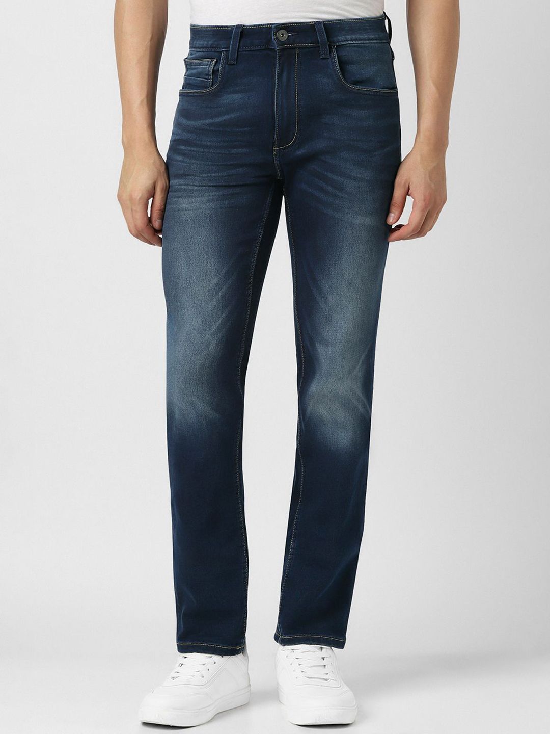 VAN HEUSEN DENIM LABS Men Slim Fit Mid-Rise Heavy Fade Stretchable Jeans-picture-19