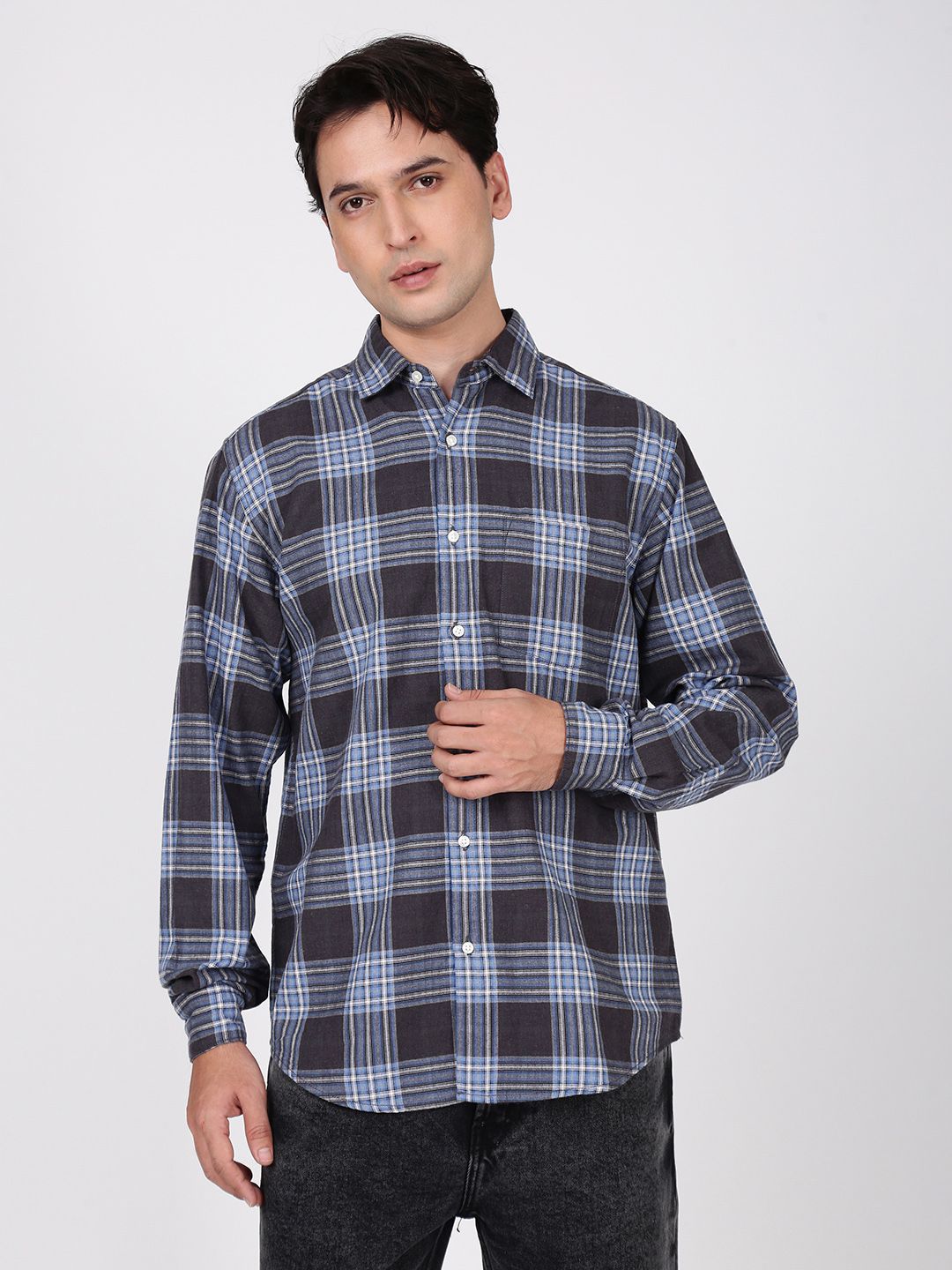 Bene Kleed Men Tartan Checked Casual Shirt-picture-22