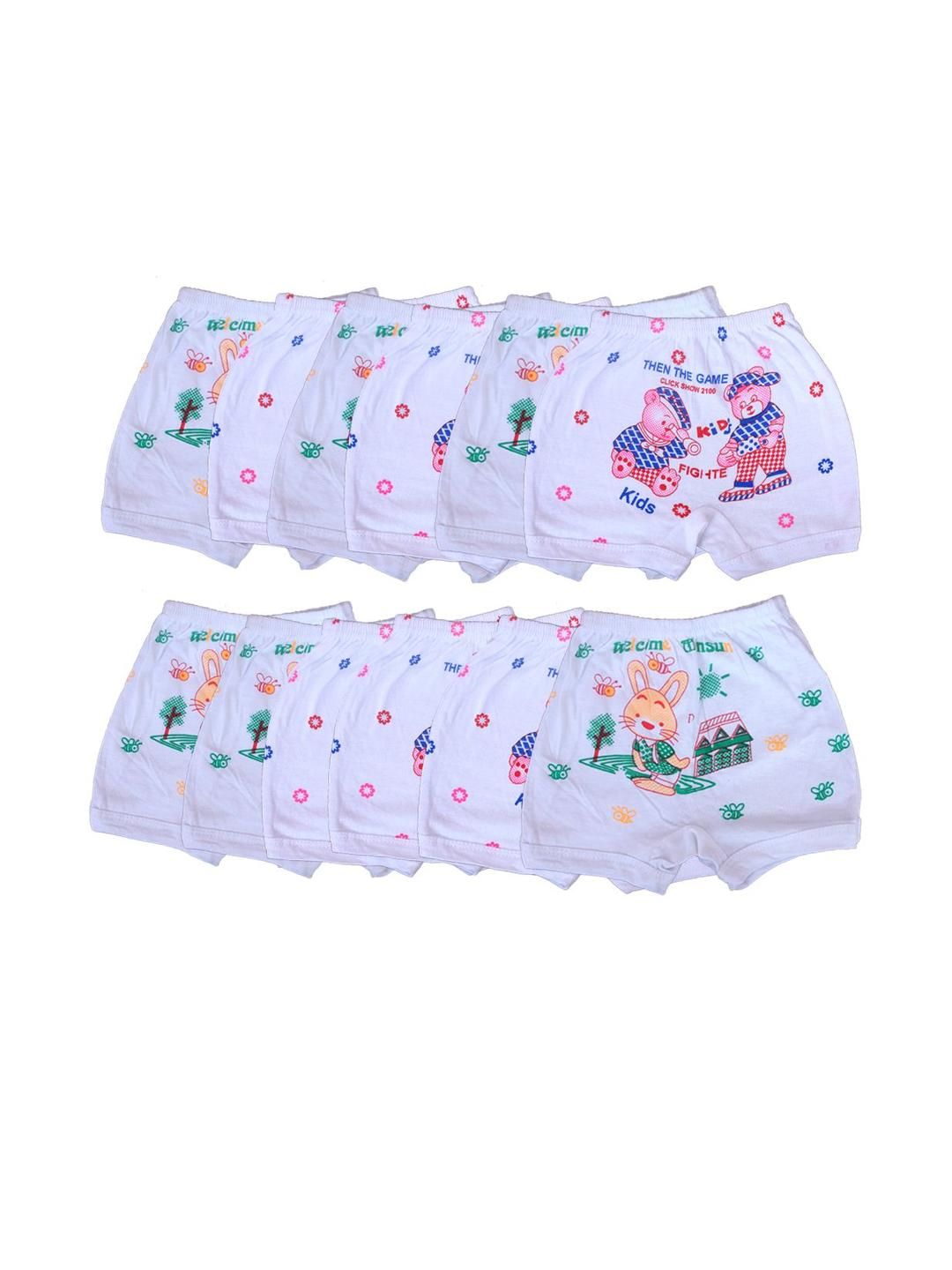 VastraMilap Kids Pack Of 12 Cotton Basic Briefs-picture-31