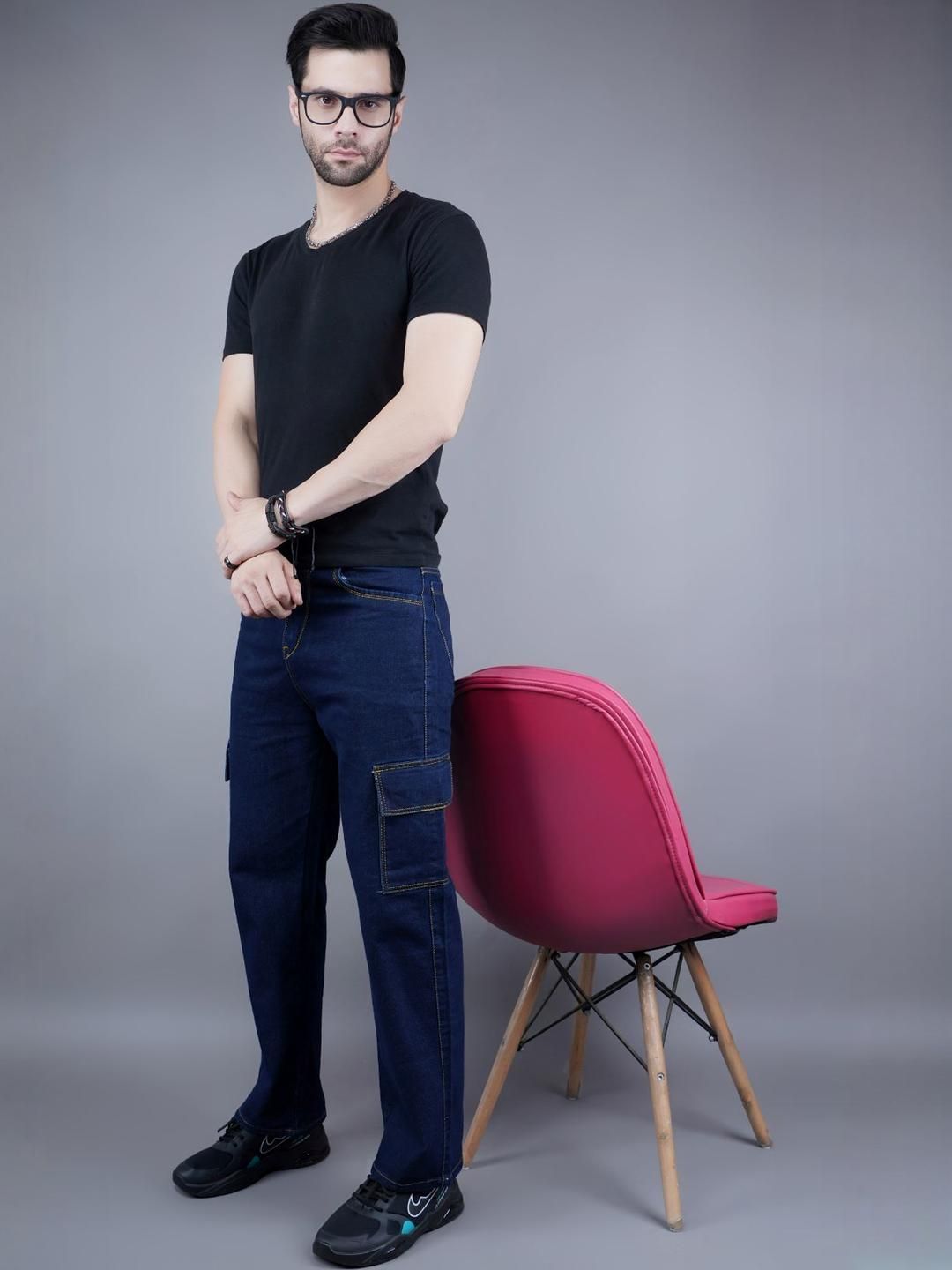 SZN Men Classic Boyfriend Fit Mid-Rise Stretchable Jeans-picture-12