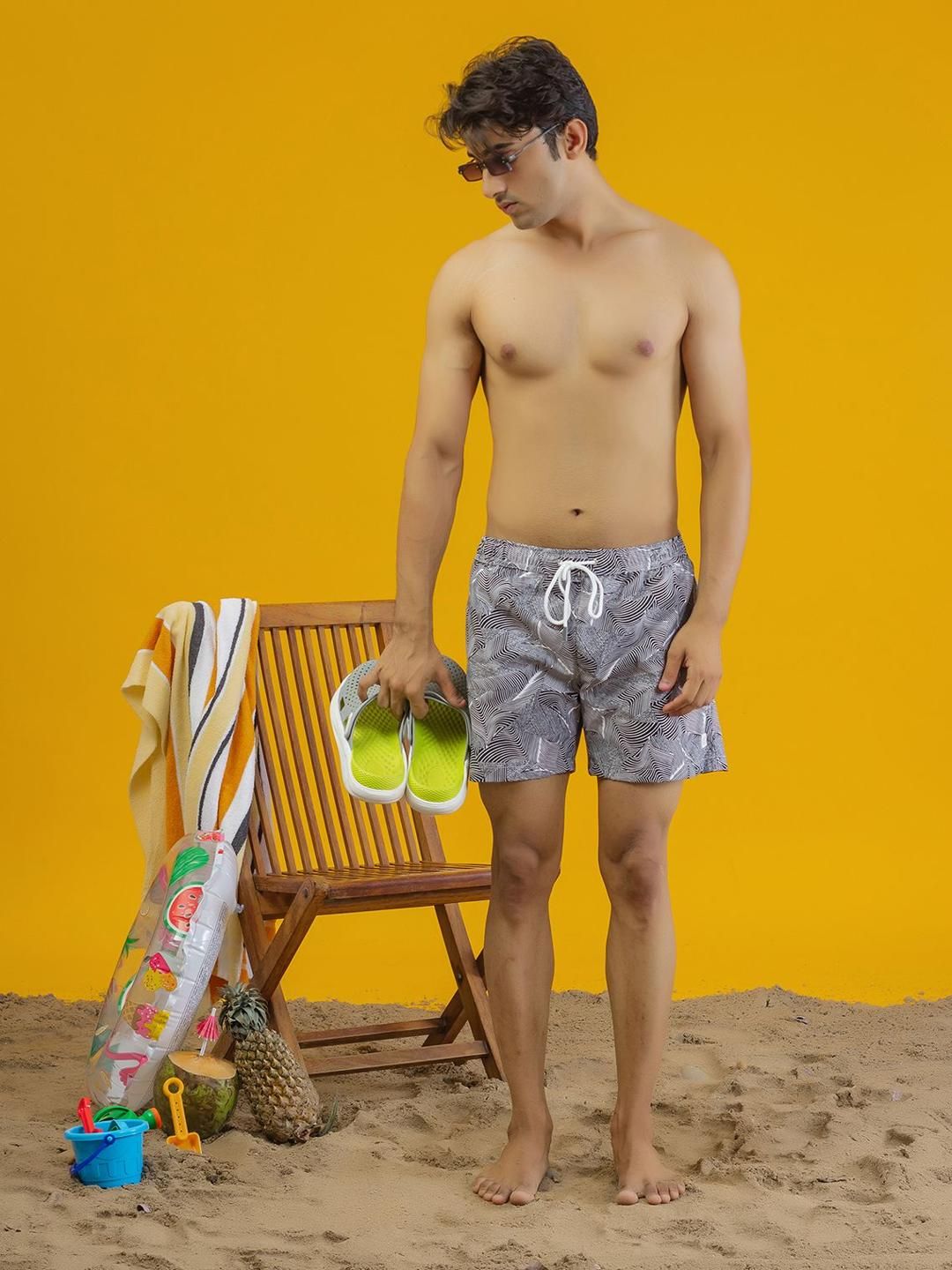 Shortscape Men Solid Swim Shorts-picture-25