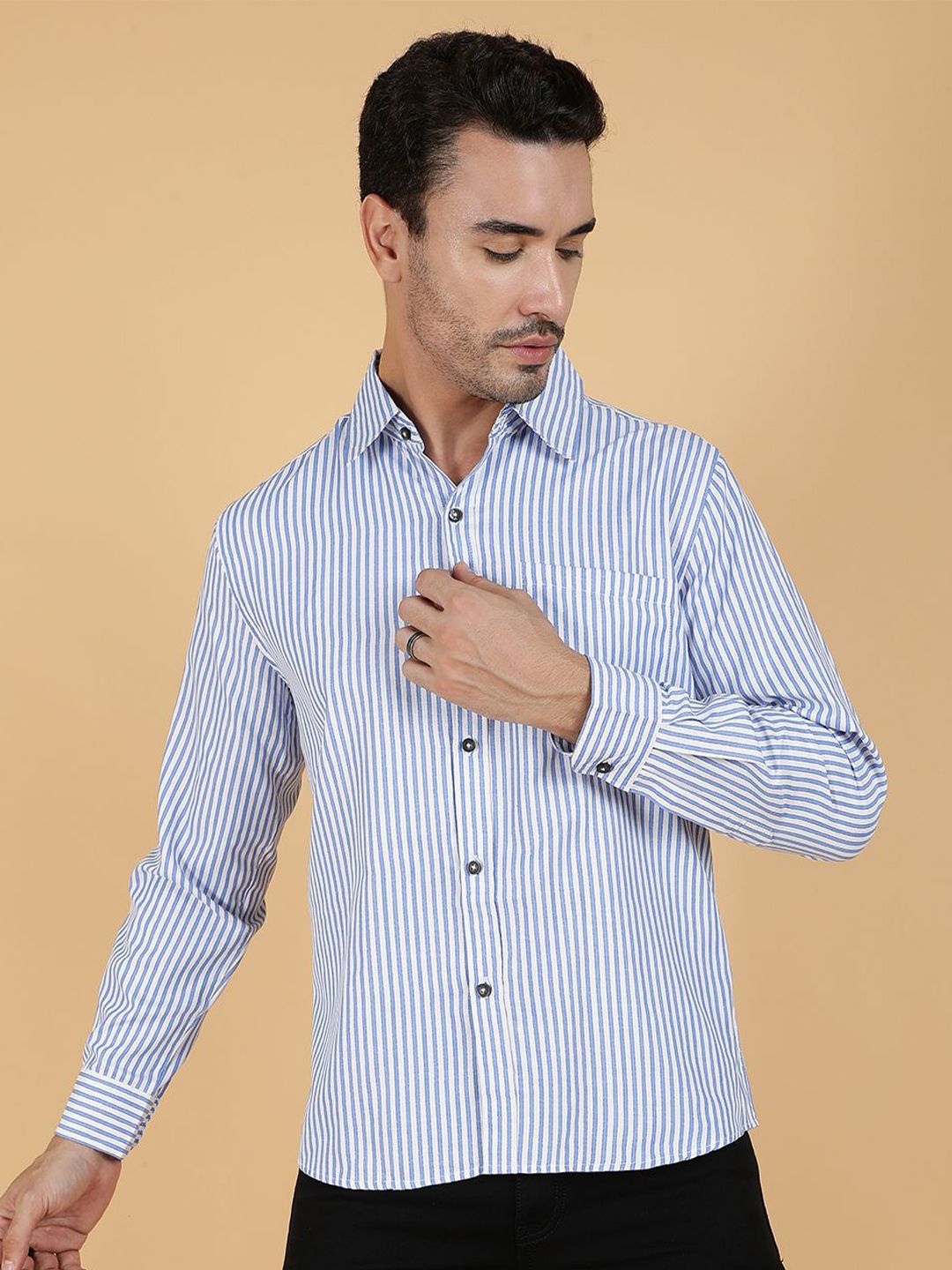 Stylecast X Kotty Men Comfort Multi Stripes Striped Casual Shirt-image-38