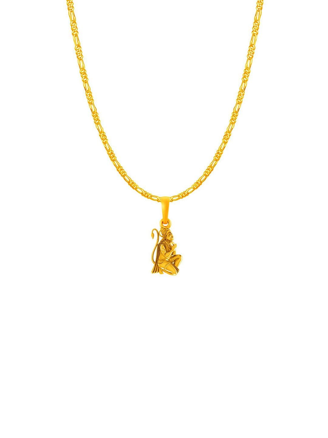 AKSHAT SAPPHIRE Gold-Plated Teardrop Shaped Pendants with Chains-image-5
