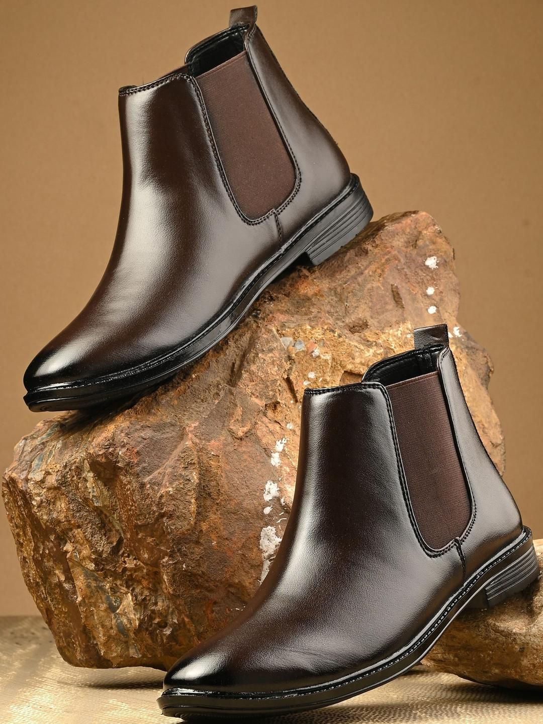 aadi Men Synthetic Leather Lightweight Casual Chelsea Boots-picture-40