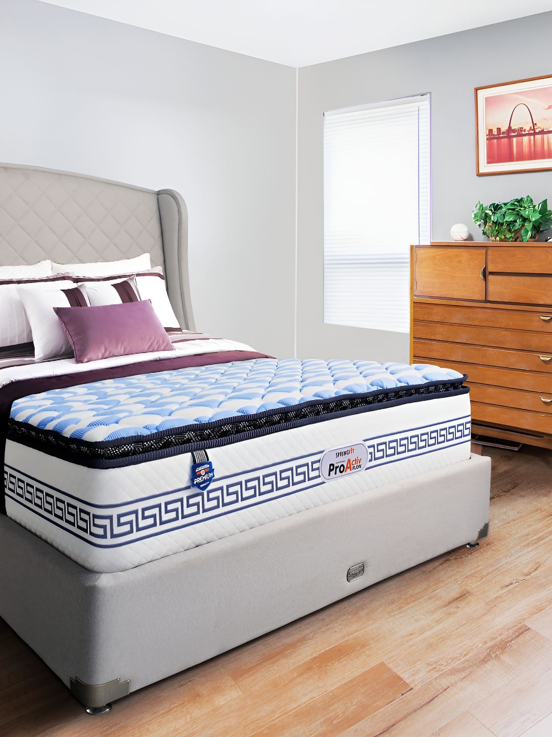 Springfit White Quilted Orthopedic King Mattress-image-47