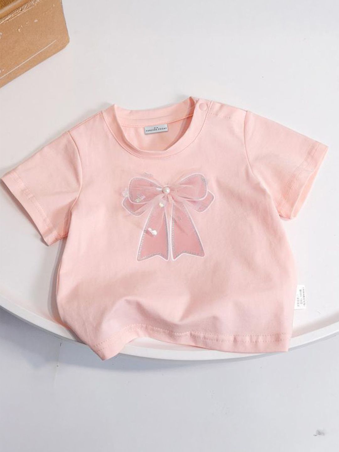 FOREVER FRIDAY Girls Graphic Embroidered Regular Top