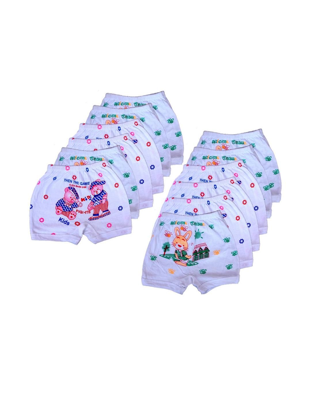 VastraMilap Kids Pack Of 12 Cotton Basic Briefs-picture-32