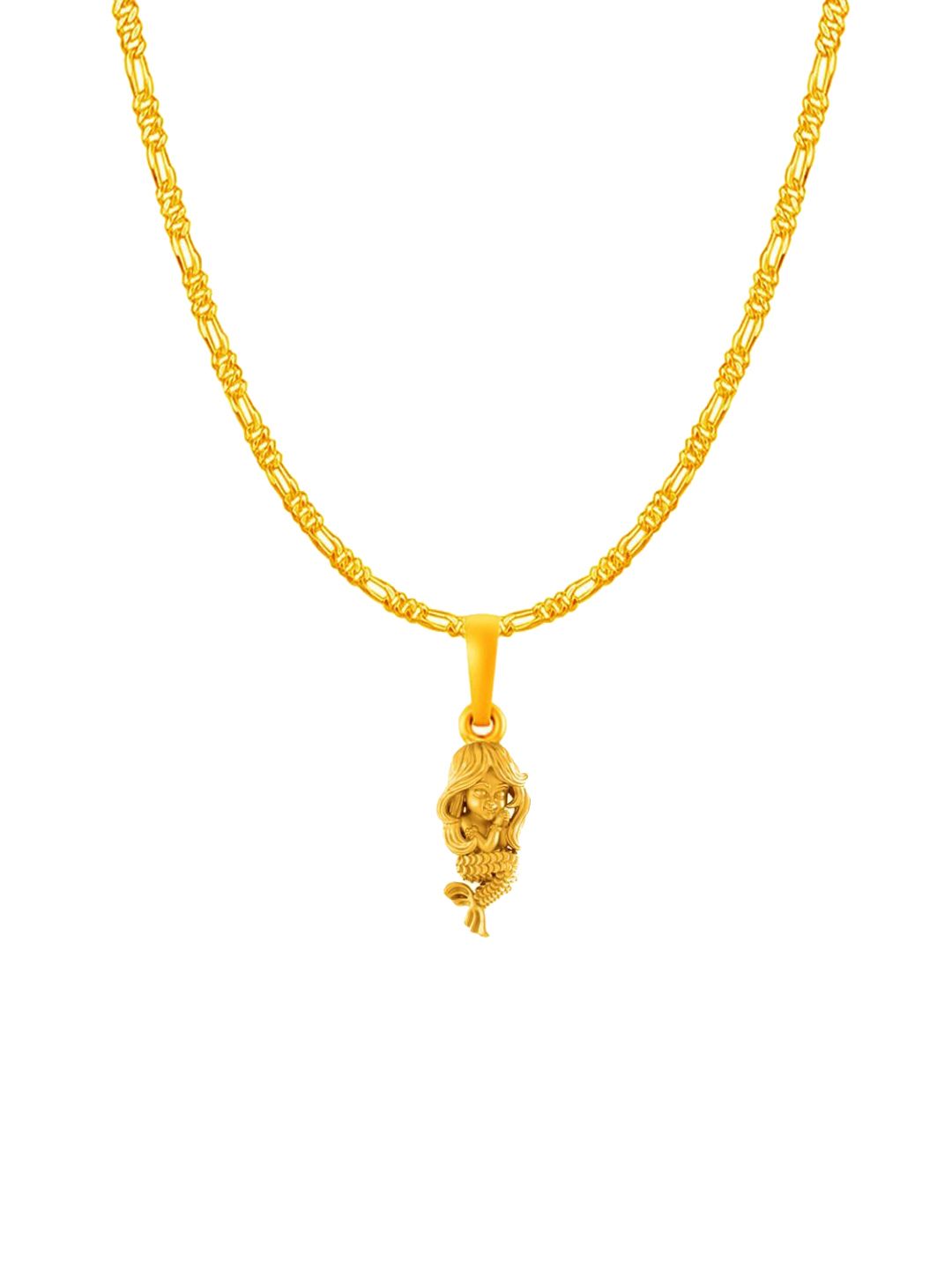 AKSHAT SAPPHIRE Gold-Plated Spherical Pendants with Chains-picture-46