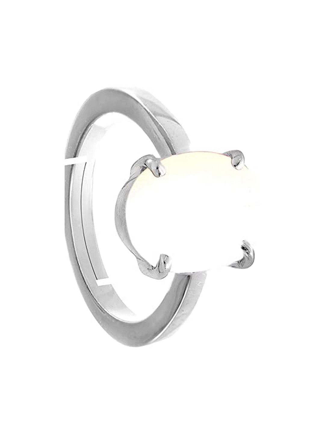 Sidharth Gems 6.25 Ratti 5.00 Crt. Opal Silver Adjustable Ring-picture-12