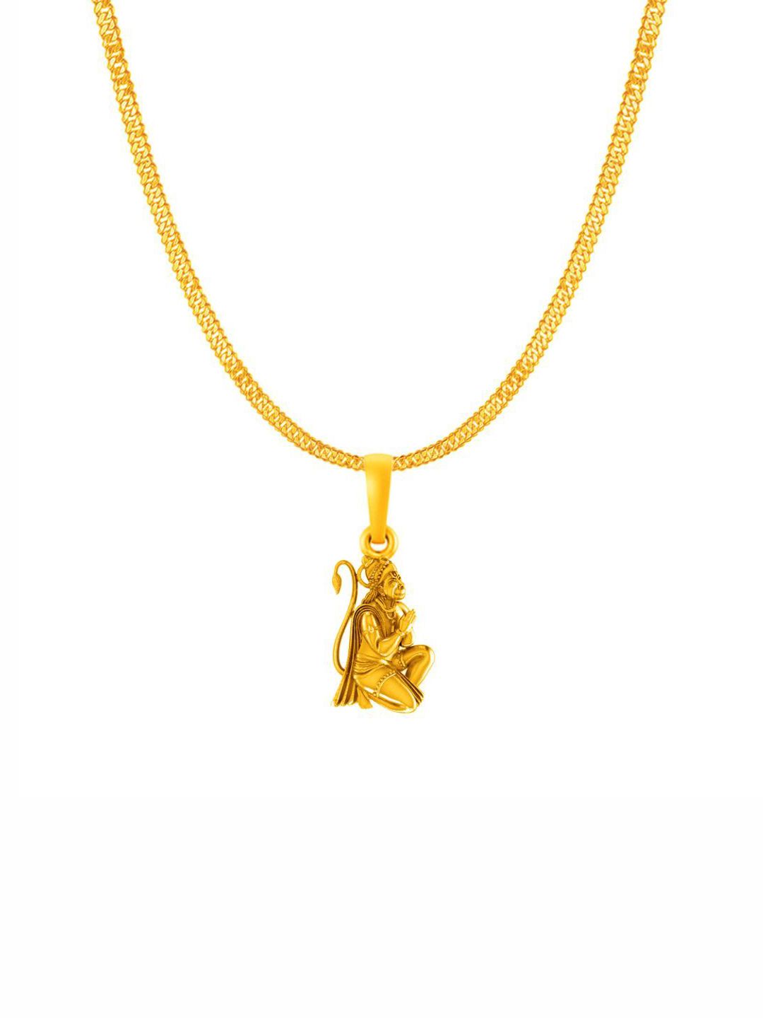 AKSHAT SAPPHIRE Men Gold-Plated Spherical Pendants with Chains-picture-27