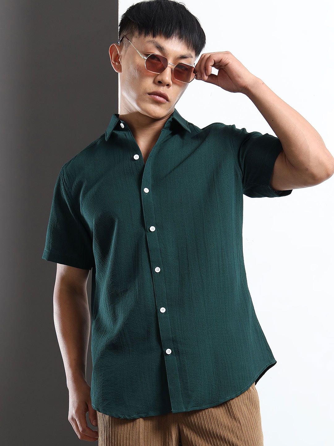 THE BEETEL HOUSE Men Textured Casual Shirt-picture-18