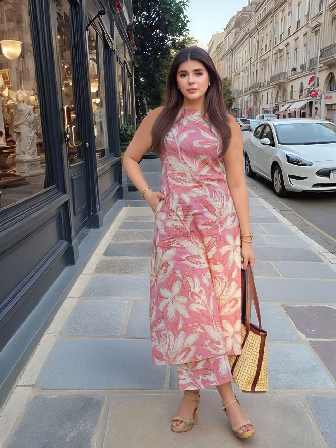 KALINI Women Printed Straight Kurta Set