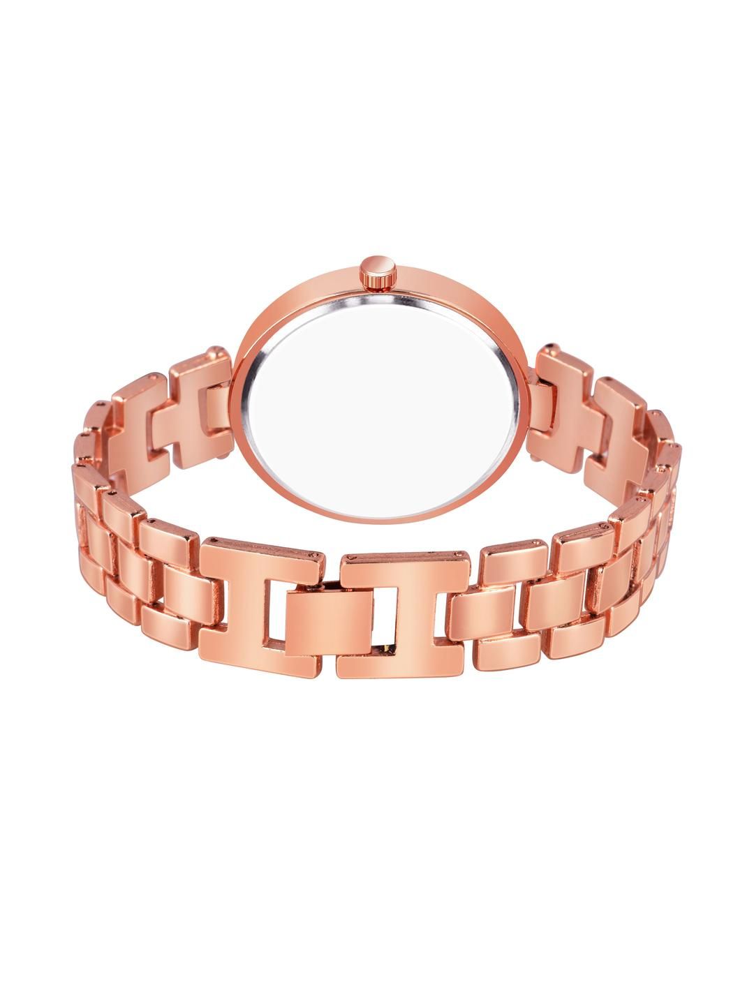 SZN Men Patterned Green Dial & Rose Gold Stainless Steel Straps Analogue Watch-image-42