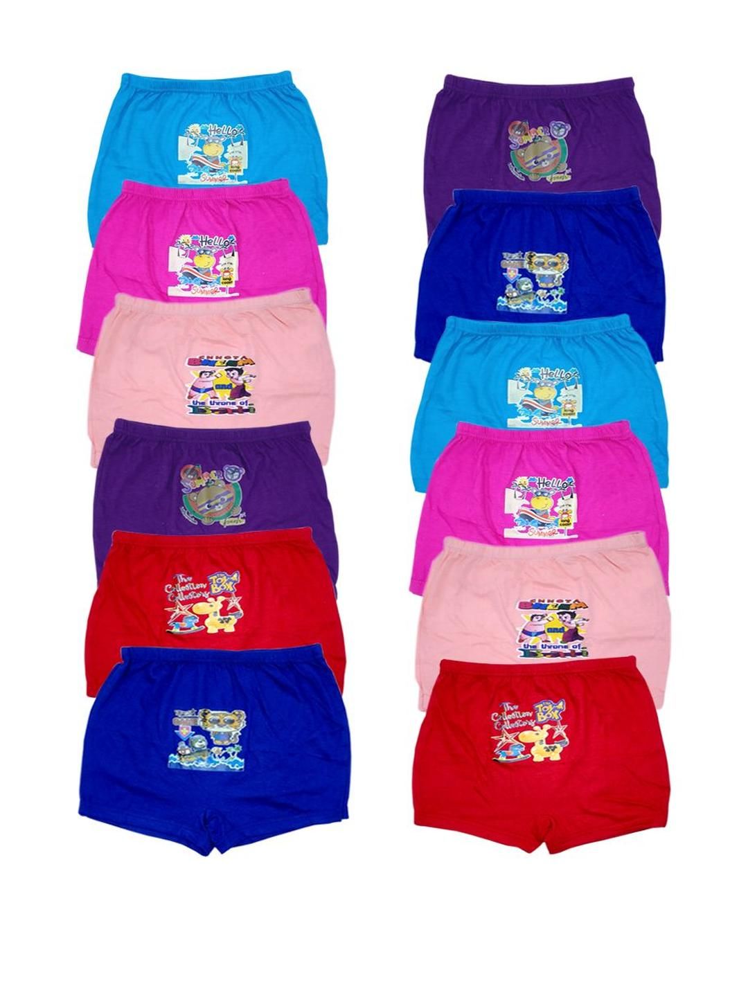 VastraMilap Kids Pack Of 12 Cotton Basic Briefs-picture-35