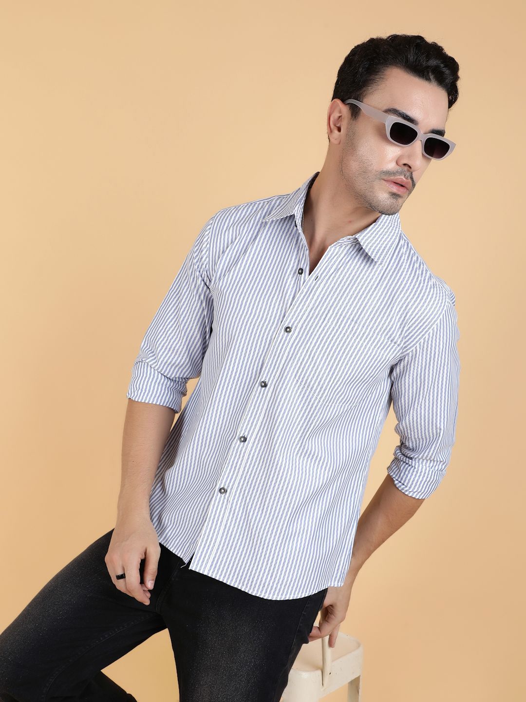Stylecast X Kotty Men Comfort Multi Stripes Striped Casual Shirt-image-34