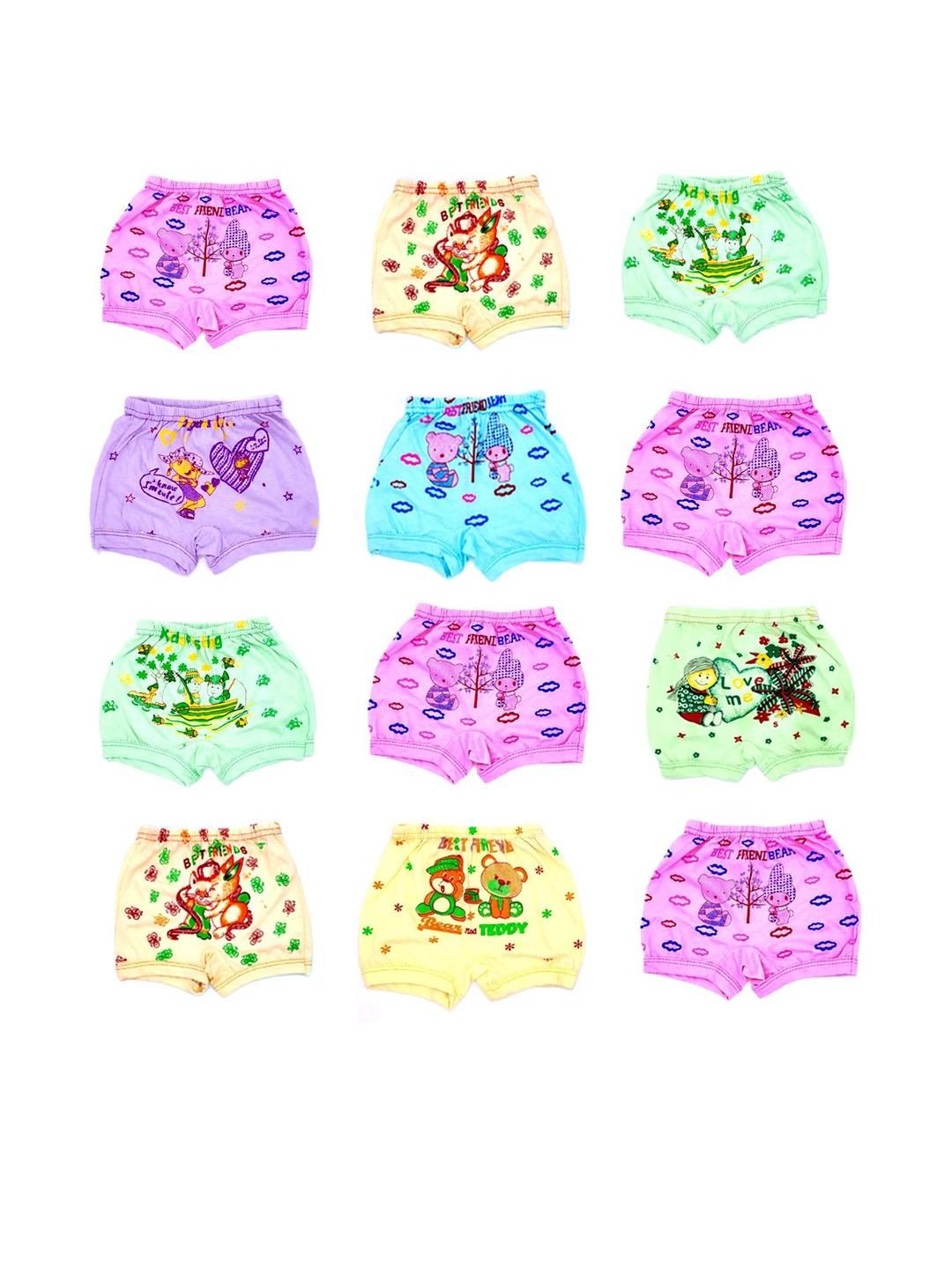 VastraMilap Kids Pack Of 12 Cotton Basic Briefs-picture-33