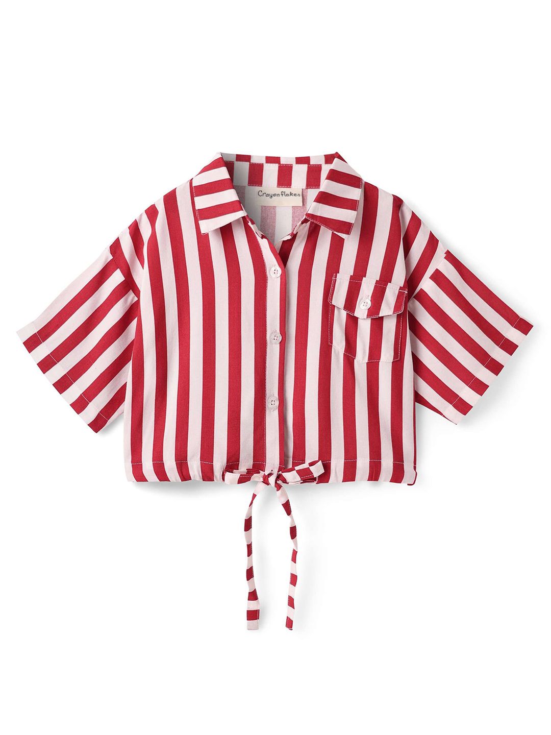 CrayonFlakes Striped Extended Sleeves Shirt Style Top-picture-43