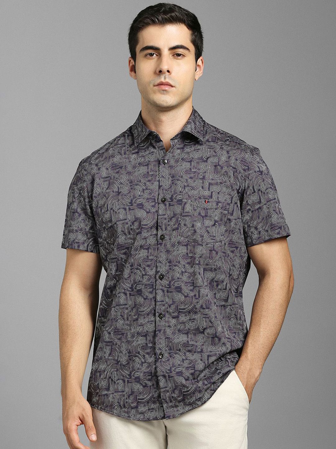 Louis Philippe Sport Men Cotton Slim Fit Abstract Printed Casual Shirt-picture-32