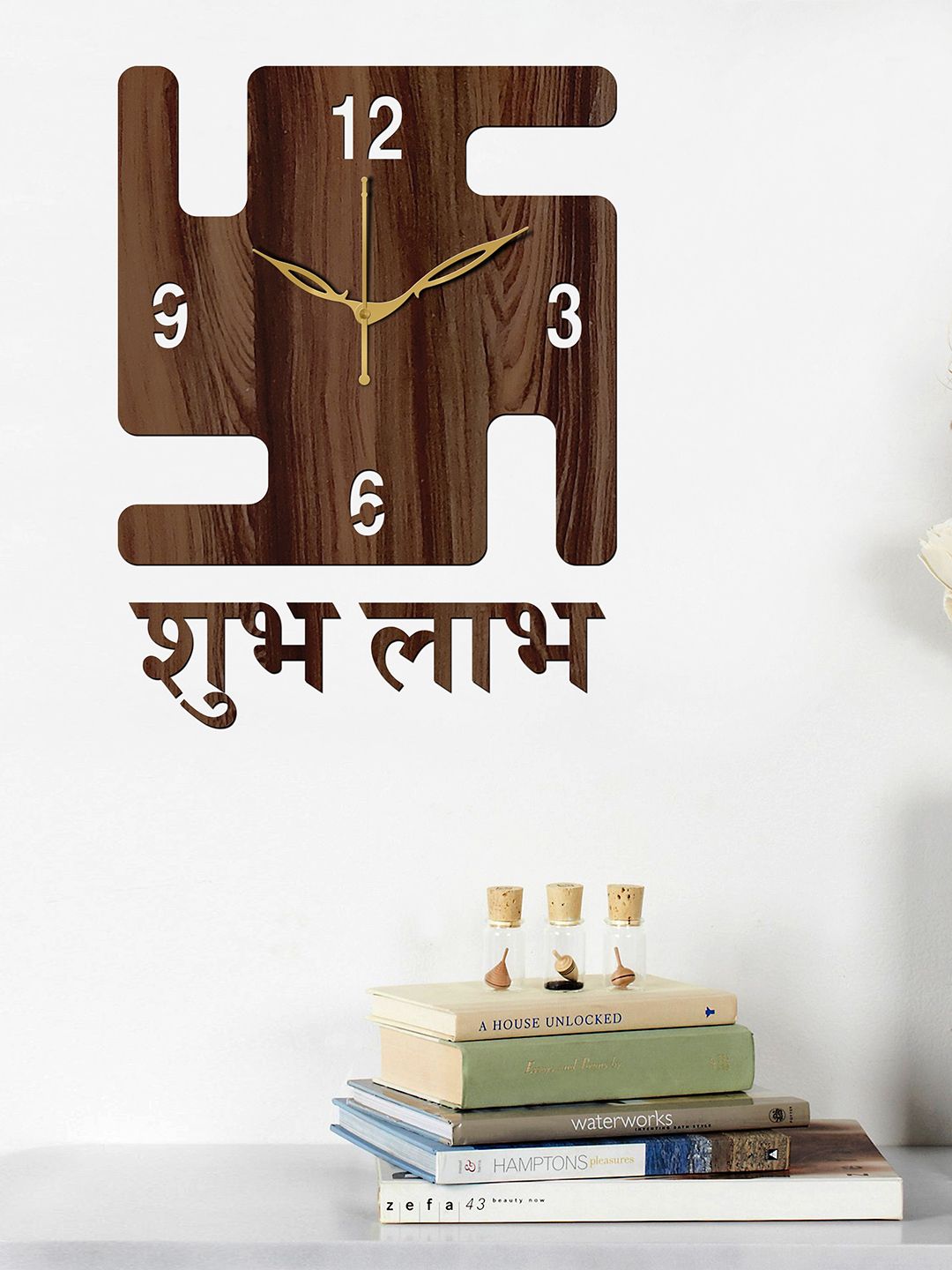 Freny Exim Brown Analogue Wood Wall Clock-image-10