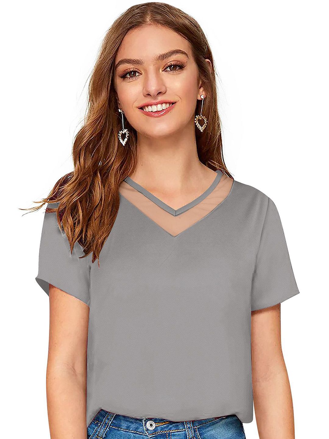 DHRUVIL IMPEX V-Neck Casual Top-picture-40