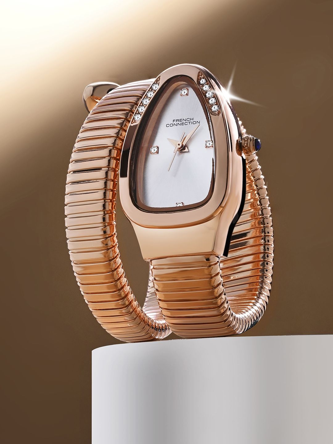 French Connection Women Patterned Dial & Wrap Around Straps Analogue Watch FCN0132SRGM